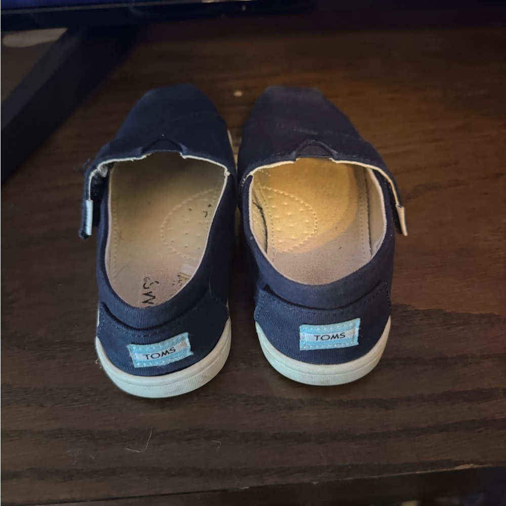 TOMS Kids Dark Blue Moccasins